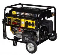 Купить Бензиновый генератор Huter DY6500LX с колесами и аккумулятором