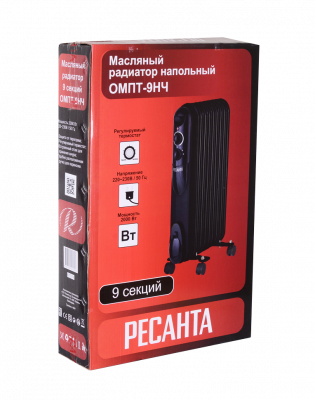 Купить Масляный радиатор РЕСАНТА ОМПТ-9НЧ в Нижнем Новгороде 