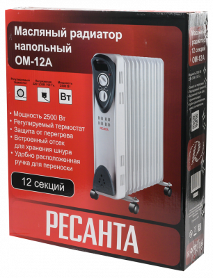 Купить Масляный радиатор Ресанта ОМ-12А в Нижнем Новгороде 