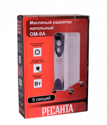 Купить Масляный радиатор РЕСАНТА ОМ-9А в Нижнем Новгороде 