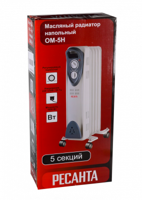 Купить Масляный радиатор РЕСАНТА ОМ-5Н в Нижнем Новгороде 